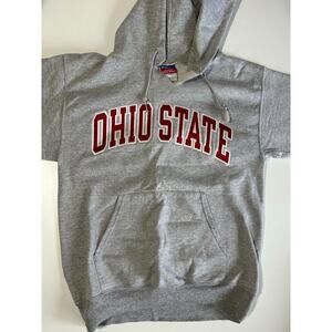 Champion Ohio State Buckeyes Football Pullover Hoodie Mens Sz S Gray Long Sleeve